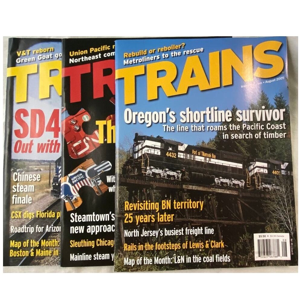 Vtg Lot 3 Trains Jun Jul Aug 2005 Magazine Collect Hobby Track Railroad Engineer